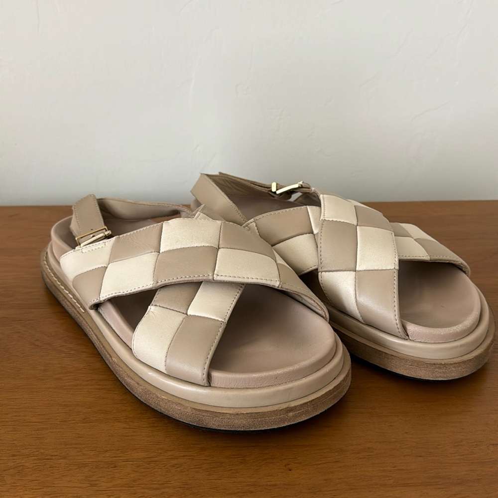 Alohas Marshmallow Scacchi in Stone Beige & Ivory - 38